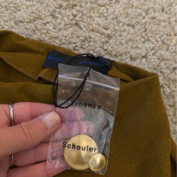 Proenza Schouler Women’s twist-detailing wrap dress Brown Size 12 NWT Crepe Midi - Picture 6 of 11